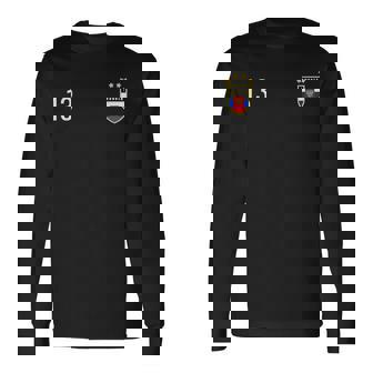 ロシア ナンバー 13 サッカーフラッグ フットボール 13 ロシア 長袖Tシャツ - Kawaiitshirt