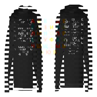 ロシアアルファベットキリル文字 長袖Tシャツ - Kawaiitshirt