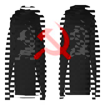 ロシア国旗 ロシア ソビエト ハンマーと鎌 Cccp ソ連 ギフト 長袖Tシャツ - Kawaiitshirt
