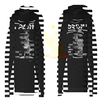 ロックオンなねこ 狙う猫 Cat 長袖Tシャツ - Kawaiitshirt