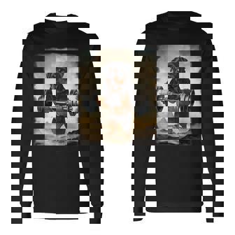 ロットワイラー 犬の筋トレ ウェイトリフティング 長袖Tシャツ - Kawaiitshirt