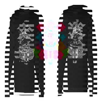 ロリータファッションをテーマにした鳥かごアニメデザイン 長袖Tシャツ - Kawaiitshirt