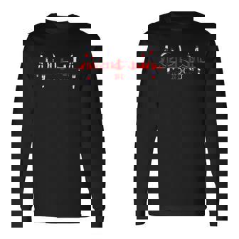 ロンドンのスカイラインハートビートフラッグハート アイラブロンドンi Love London 長袖Tシャツ - Kawaiitshirt