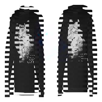 ローンウルフ 森 山 野生 野生動物 雪 オオカミ 長袖Tシャツ - Kawaiitshirt