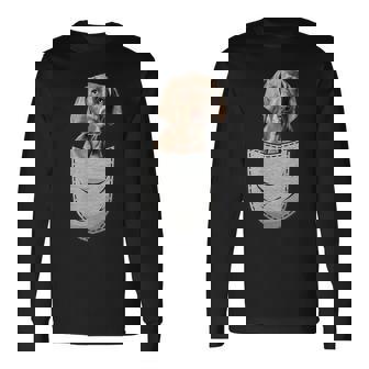 ワイマラナーラナー胸ポケット犬の飼い主 長袖Tシャツ - Kawaiitshirt