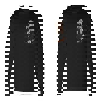 ワイマラナー愛好家のためのファニーワイマラナー ポケットに入ったワイマラナー 長袖Tシャツ - Kawaiitshirt