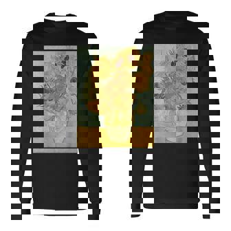 ヴィンセント・ヴァン・ゴッホのひまわり 長袖Tシャツ - Kawaiitshirt