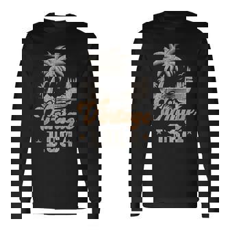 ヴィンテージ 1964 誕生日 61歳 ヤシの木 長袖Tシャツ - Kawaiitshirt