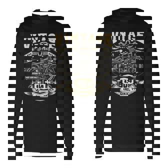 ヴィンテージ 1964年 1964年生まれ 60歳の誕生日 オートバイバイカー 長袖Tシャツ - Kawaiitshirt