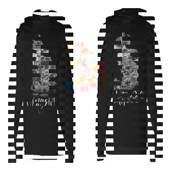 ヴィンテージ 2000 花柄 花 猫好き 24時間 誕生日 長袖Tシャツ - Kawaiitshirt