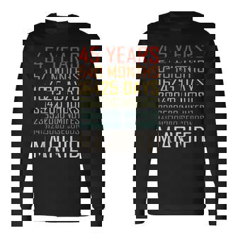 ヴィンテージ 45年 540ヶ月 結婚45周年 記念日 長袖Tシャツ - Kawaiitshirt