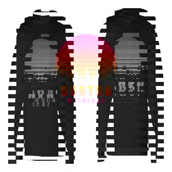 ヴィンテージ Burton Michigan Mi レトロ 70年代 80年代 グラフィック お土産 長袖Tシャツ - Kawaiitshirt