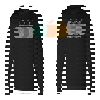 ヴィンテージ りんご フルーツ りんご デザイン 長袖Tシャツ - Kawaiitshirt