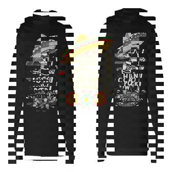 ヴィンテージ チカーノ Día De Los Muertos 長袖Tシャツ - Kawaiitshirt