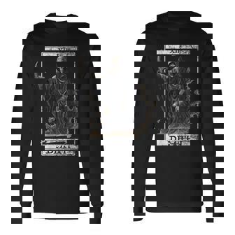ヴィンテージ デス タロット カード 死神 オカルト悪魔の恐怖 長袖Tシャツ - Kawaiitshirt