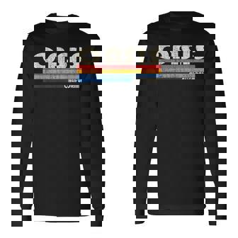 ヴィンテージ レトロ 70年代 80年代スタイル オアシスの故郷、Ca 長袖Tシャツ - Kawaiitshirt