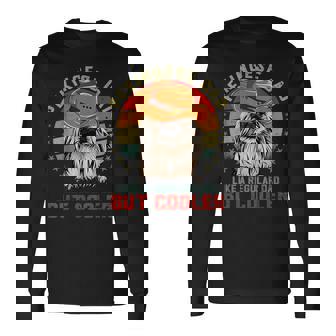 ヴィンテージ レトロ ペキニーズパパ Like Regular Dad But Cooler 長袖Tシャツ - Kawaiitshirt