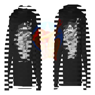 ヴィンテージ 愛国心ピンナップガール 長袖Tシャツ - Kawaiitshirt