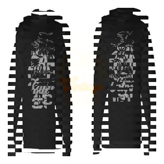 ヴィンテージ1950 パームツリー 75歳の誕生日 長袖Tシャツ - Kawaiitshirt