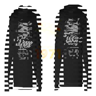 ヴィンテージ1971 カセット・ペンシル 54歳の誕生日 長袖Tシャツ - Kawaiitshirt