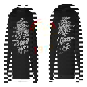 ヴィンテージ1972バースデー53年パームツリー レトロ 長袖Tシャツ - Kawaiitshirt