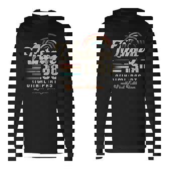 ヴィンテージ1980年、誕生年45年 レトロ 長袖Tシャツ - Kawaiitshirt