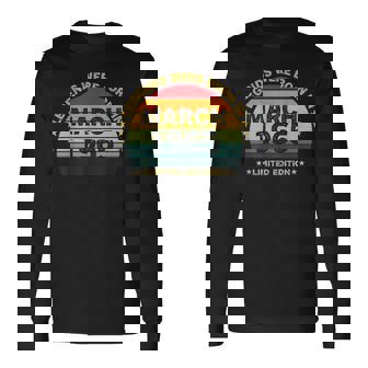 ヴィンテージ60歳の誕生日レジェンドは1965年3月に誕生しました。 長袖Tシャツ - Kawaiitshirt