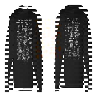 ヴィンテージキノコドイツ語の名前キノコ狩り 長袖Tシャツ - Kawaiitshirt