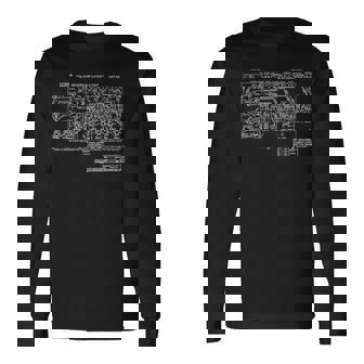 ヴィンテージギターアンプ 図面 長袖Tシャツ - Kawaiitshirt