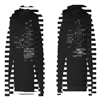 ヴィンテージゲーム図 Tvビデオゲームコンソール レトロチャート 長袖Tシャツ - Kawaiitshirt