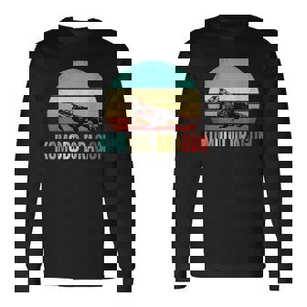 ヴィンテージコモドドラゴンシャツサンセット 長袖Tシャツ - Kawaiitshirt