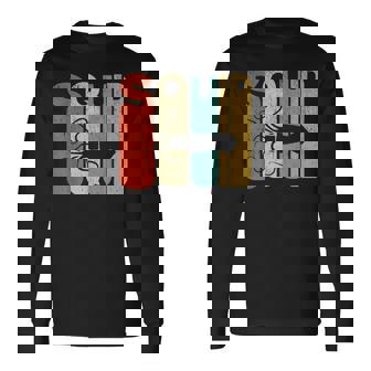 ヴィンテージスタイル イカシルエット 面白いイカシャツ 長袖Tシャツ - Kawaiitshirt