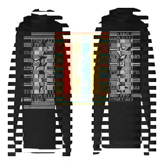 ヴィンテージスタイルのシルエットココペリフルートネイティブアメリカン 長袖Tシャツ - Kawaiitshirt