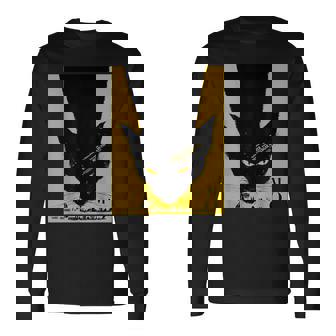 ヴィンテージポスター 黒猫レトロtシャツ 長袖Tシャツ - Kawaiitshirt