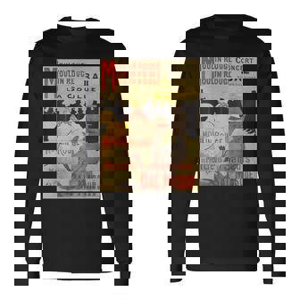 ヴィンテージポスター トゥールーズロートレック レトロtシャツ 長袖Tシャツ - Kawaiitshirt