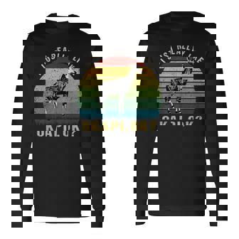 ヴィンテージレトロオカピ動物tシャツ I Just Really Like Okapi Ok 長袖Tシャツ - Kawaiitshirt