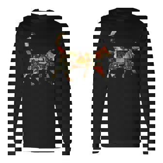 ヴィンテージ・シルエット きのこ草原 コタゴラス・キャット 長袖Tシャツ - Kawaiitshirt