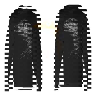 ヴェロキラプトル恐竜狩りリアルなグラフィックデザイン 長袖Tシャツ - Kawaiitshirt