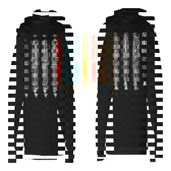 万年筆 熱狂的 コレクター愛好家 レトロ ヴィンテージ インク 長袖Tシャツ - Kawaiitshirt