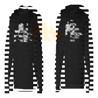 三つの天使 モチーフ、かわいいエンジェル、絵画アート 長袖Tシャツ - Kawaiitshirt