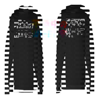 不幸中のwi-Fi ネタ ことわざ 言い間違いことわざ ジョーク ギャグ ダジャレ ツッコミ もじり 慣用句 おもしろ 長袖Tシャツ - Kawaiitshirt