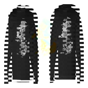 不思議の国のアリス マッドハッター ビンテージイラスト 長袖Tシャツ - Kawaiitshirt