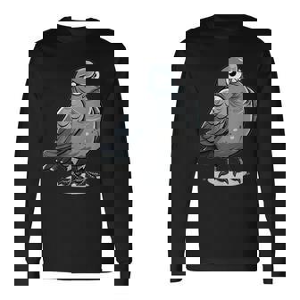 不機嫌そうなピジョン I カートゥーンピジョン 長袖Tシャツ - Kawaiitshirt