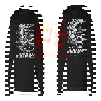 不気味なハロウィン映画愛好家 ホラー映画を見よう 長袖Tシャツ - Kawaiitshirt