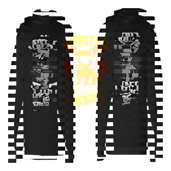 世界で最も小さなボス面白いチワワ 長袖Tシャツ - Kawaiitshirt