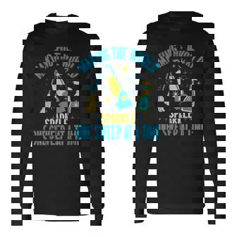 世界を一気に輝かせる 掃除に 長袖Tシャツ - Kawaiitshirt