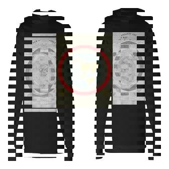 世界標準地図 フラットアースオリジナル 長袖Tシャツ - Kawaiitshirt