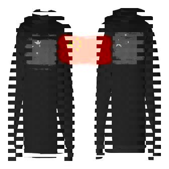 中国中国の国旗 長袖Tシャツ - Kawaiitshirt