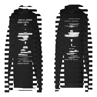 中島 Ki-43 隼 第二次世界大戦の日本の戦闘機 長袖Tシャツ - Kawaiitshirt