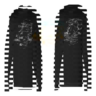 丸鋸ツール レトロ ヴィンテージ 職人 大工 長袖Tシャツ - Kawaiitshirt